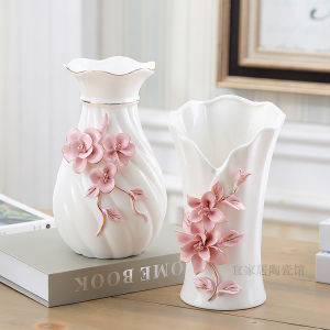 European Style Ceramic Flower Vase Simple Wealth Bamboo Living Room TV Cabinet Dining Table Wedding Moving Gift Decoration