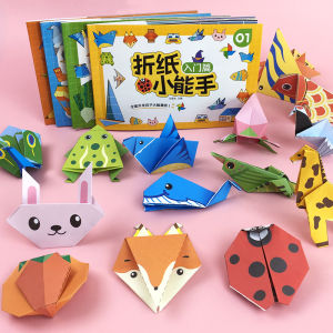 Childrens Creative DIY Paper Folding Work 3D Puzzle Fun Educational Scissors Book Kindergarten Suitable Magic Academy Model