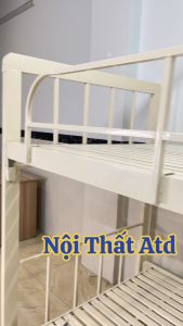 Giường sắt 2 tầng bằng ngang 80cm 1m 1m2 x2m [ BH 1 NĂM]