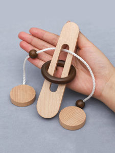 Educational Wooden Topological Puzzle Toy for Children And Adults Stressed Relief Brain Teaser Magic Ring Escape Game for Students