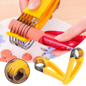 Stainless Steel Banana Slicer Kitchen Gadget Multipurpose Fruit Vegetable Divider Cucumber Cutter Salad Cooking SuppliesAccessories