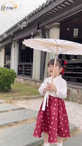 Đầm công chúa hanbok hoa màu hồng cho bé gái diện tết đẹp size 12-35kg hàng Thiết kế