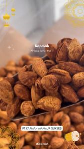 Kacang Almond Cangkang panggang rasa susu - Kapmah almond cangkang roasted susu 250 Gram