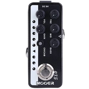 Mooer | MOOER 015 Brown Sound Guitar Effect Pedal 90s Style Digital Preamp Preamplifier Dual Channels 3-Band EQ Pedal Guitar Parts