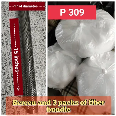 Bundle 3-1 (1 Chicken Pipe Screen and 3 Packs of fiber wool)