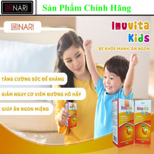 Siro ăn ngon tăng cường sức đề kháng Imuvita kids chính hãng Nari bé khỏe mẹ an tâm giảm viêm đường hô hấp hộp 60 ml