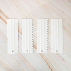 Double-Sided Cake Cream Sawtooth Scraper Baking Tool Long Extended Scrape Set Kitchen Cooking Utensils Home Use Baking Tools