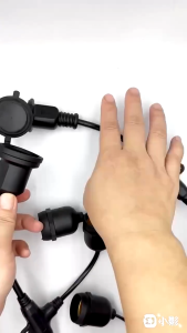 Monqiqi ชุดสายไฟ 5-15เมตรสาย ไฟห้อยระย้า ขั้ว E27 ไฟตกแต่งร้าน พร้อมหลอดLed 3W กันน้ำ เส้นหนา ทนทาน ขายไฟราว  ไฟราวสําเร็จรูป