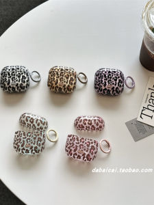 Protective Case for Airpods 1/2/3 pro Wireless Bluetooth Earphone Covers Leopard Print Label Shockproof Cool Sweet Girl Style