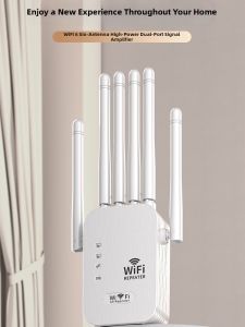 Logitech | Dual Band 5G-2.4G WiFi6 Signal Enhancer Amplifier