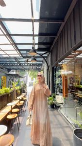 Zahira1808 Harika 4 Bahan Ceruty Baby Doll Dengan Pasmina Model Segi Empat Gamis Murah Trendi Baju Syari Muslim Wanita Ibu Terlaris Baju Pesta Adem Nyaman Di Pakai Real pict