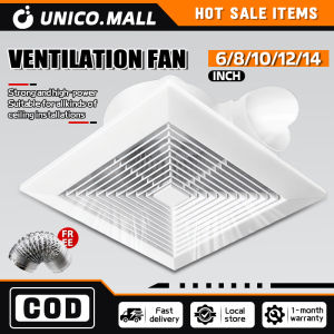 6/8/10/12/14 inch Exhaust Fan Ceiling Silent Large Suction Power Louver Ventilation Fan Kitchen Bathroom bedroom Livingroom exhaust 抽风机 kipas ekzos 排氣扇 Ceiling