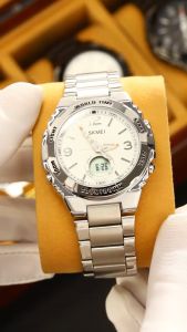 Jam Tangan Pria Dewasa Modis SKMEI 2310 Multifungsi Analog-Digital Rantai Stainless Original