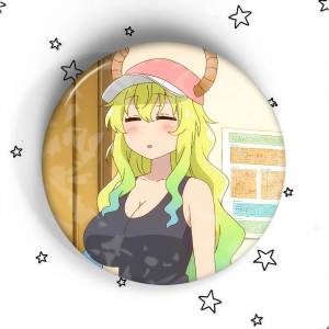 Mesuca | Anime Miss Kobayashis Dragon Maid Badges Tinplate Soft Button Pin Brooch Metal Badge Custom Jewelry Accessories Hat Bag Lapel