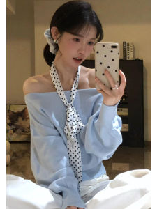 YUEZHONGWEI | Off-Shoulder French Style Sweater