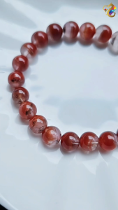 Graduation Grade Red Auralite 23 Wealth Half Bowl Bracelet