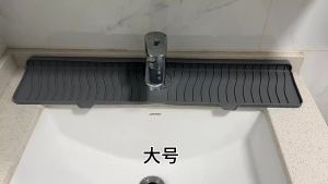 Tấm Lót Vòi Nước Bằng Silicon Cỡ Lớn Với 5 Miếng Đệm ° Giá Đỡ Miếng Bọt Biển Nghiêng Có Thể Gập Lại Chống Bắn Nước Phụ Kiện Sắp Xếp Đồ Dùng Nhà Bếp Nhà Tắm Mặt Bàn