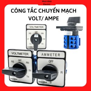 Công tắc Chuyển Mạch Volt và Ampe 7 vị trí Morele công tắc chuyển mạch ampe 4 vị trí LW28-20A xoay vôn