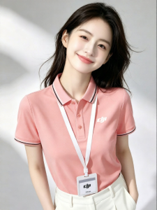 SHANCHEN | Inter-color Collar Custom Polo Shirt Summer Female