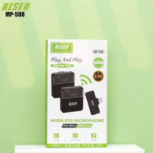 BISEN MP-508 Wireless Microphone for Live Stream - 25ms Low Latency 30M Distance Plug & Play 360° Sound Pickup