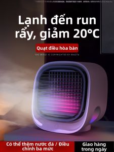 Quạt Làm Mát USB Mini Di Động Cho Văn Phòng Nhà Trại Trại Cắm Trại Làm Mát Mùa Hè Máy Làm Mát Không Khí Di Động Ấm Độ Ẩm