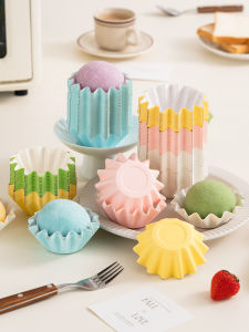 Disposable Baking Paper Cups Pastry Holders One-time Oil Paper Baking Tray Packaging Spring Roll Dessert Box Kitchen Cooking Tools