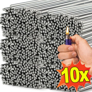 🔥Hot Sale🔥10Pcs Low Temperature Easy Melt Aluminum Universal Welding Rod Cored Wire Solder Weld Bar Repairing Agent Kits 1.6/2.0/2.5mm