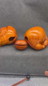 Rosewood Small Wooden Fish Stress-Relieving Artifact Meditation Chanting Instrument Wooden Fish Ornament