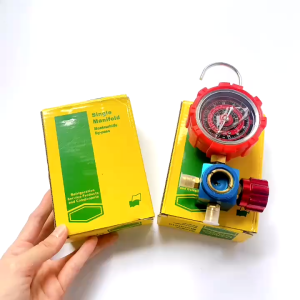 Đồng hồ dầu đơn đo áp suất nạp gas có mắt thăm chất lượng cao hàng nội địa Trung - ICYTECH