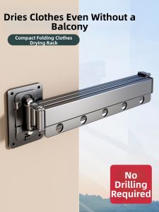 Wall-mount Free Foldable Indoor Drying Rack