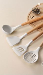 Silicon non stick heat resistant cooking utensils set