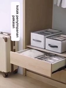 Penyimpanan Multifungsi Tempat Penyimpanan Pakain  6 /7 /9 /12Sekat Kaos Celana Pakaian Lemari Laci