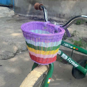 Rattan Weaving Basket for Childrens Bicycles and Balance Bikes