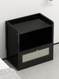 ตู้เสื้อผ้าขนาดเล็กสีดำ ตู้เสื้อผ้าสไตล์ญี่ปุ่นแบบเรียบง่าย ตู้เสื้อผ้าขนาดเล็กสำหรับห้องนอน ตู้เสื้อผ้าแบบแยกชิ้น