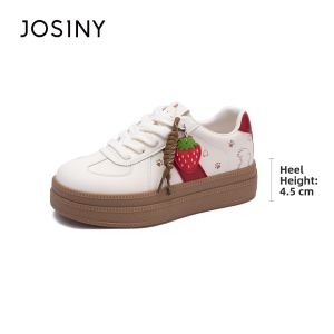 Josiny | Red Thick-soled Elevating Training Shoes