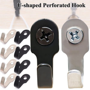 【Free Shipping】Stainless Steel Items Key Rack Mini Stainless Steel U-shaped Perforated Hook Kitchen Bathroom Storage Hook
