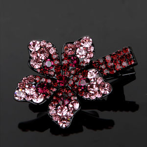 กิ๊บติดผมรูปดอกไม้สไตล์เกาหลี 2023 กิ๊บติดผมด้านข้างระดับไฮเอนด์สำหรับผู้หญิง กิ๊บติดผมด้านข้างประดับคริสตัล ทรงหน้าม้า ทรงสี่เหลี่ยม