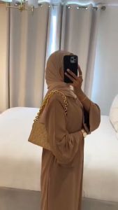 SYAMILA SET ABAYA TURKEY SYARI INNER PLUS OUTER BAHAN CRINGKLE MKF0922