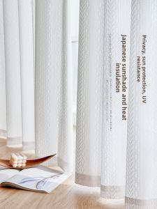 AOMADUN | Privacy Light-filtering No-drill Installation Curtain with Rails Full Set