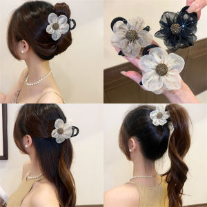 Organza Flower Hairpin Korean Fashion Elegant Hair Clip Hair Accessories for Sweet Girls