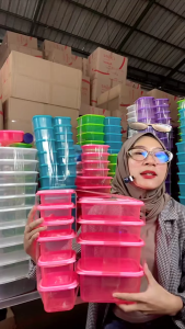 TOPLES PLASTIK CALISTA PREMIUM FOOD CONTAINER SET ISI 10PCS -TEMPAT PENYIMPANAN MAKANAN - FOOD PREPARATION STORAGE KULKAS SET - TOPLES KUE KERING LEBARAN SET