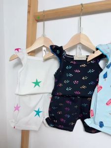 (7-13KG )2Pcs/Set Baby Girl Dresses Infant Cute Girls Clothing Set uspender Flower Costume/