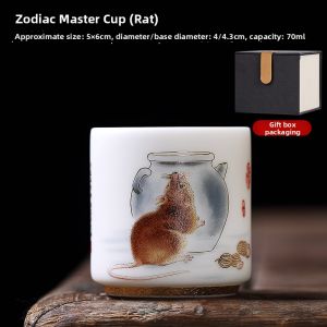 TANGFENG | Zodiac Design Porcelain Teacup