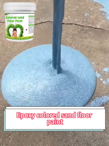 🏅Surface hardness increased by 200X Water-Bound Sand Imitation Stone Paint Resin Real Stone Imitation Colored Sand Wall Paint Epoxy Art Paint Coating Interior Self Leveling Imitation Marble Epoxy Colored Sand Floor Paint Bathroom Tiles Cement Floor Tiles