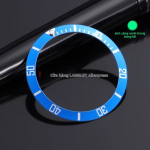37.5mm Hợp Kim Gốm Viền Đồng Hồ Chèn Cho Rolex Seiko Lặn Vỏ Đồng Hồ Vòng Chuyển Động Phần Phụ Kiện Nước Ma