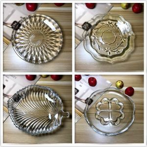 Creative Transparent Crystal Glass Small Fruit Tray KTV Bar round Snack Plate Candy Mini Plate Individual Serving Size