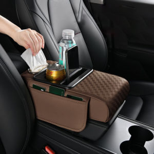 ที่เท้าแขนหนังฟอร์ดพร้อมกล่องที่เก็บสัมภาระตรงกลางกล่องกระดาษทิชชูถ้วยสำหรับ Ford ST แรนเจอร์ T6 T7 WL Everest Focus Escape Mustang Ecosport