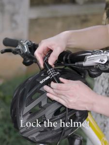 ROCKBROS Khóa Xe Đạp Di Động Hợp Kim Kẽm Mũ Bảo Hiểm Chống Trộm Khóa Mini MTB Xe Đạp Đường Bộ Khóa Cáp Mật Khẩu