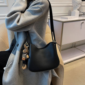 พร้อมส่ง กระเป๋าสะพายข้างผู้หญิงเกาหลี กระเป๋าcrossbody bagหนังpuกันน้ํา กระเป๋าสี่เหลี่ยมขนาดเล็กtoteความจุขนาดใหญ่สีดำ