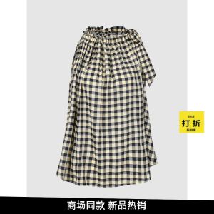 URFU Womens Shirt Spring Summer 2025 Plaid Ultra Loose Lace-Up Cover up Womens Fashion Brandless TT15741246542